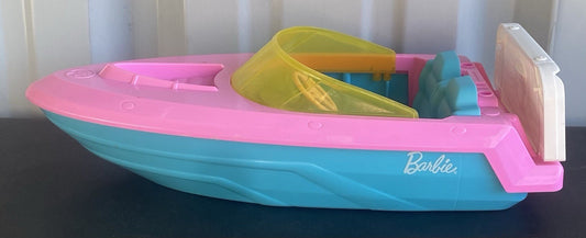 Barbie Doll Speedboat Only Playset Boat Beach Lake Swim Boat Floats Mattel 14.5"