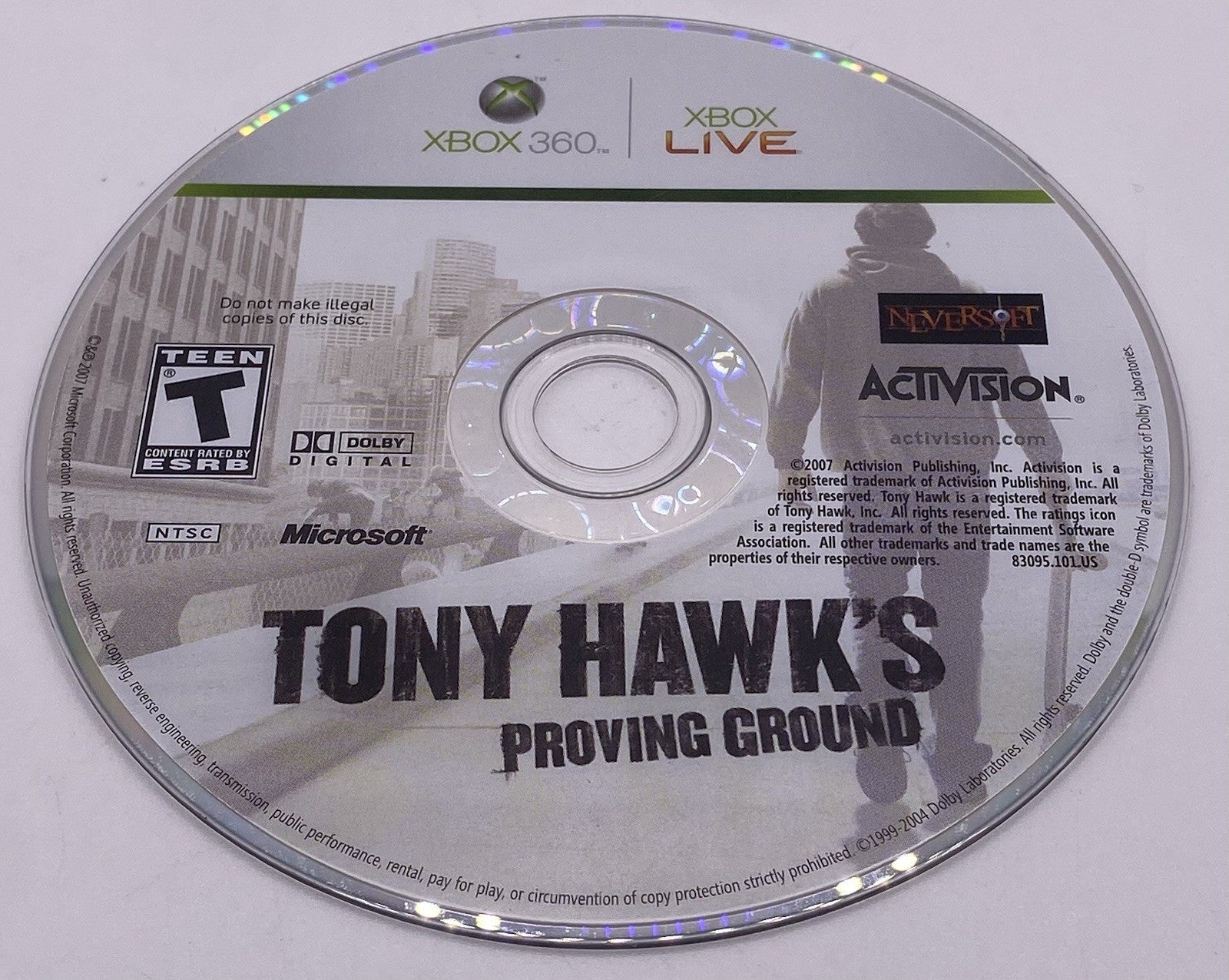Tony Hawk's Proving Ground (Microsoft Xbox 360, 2007)(tested)