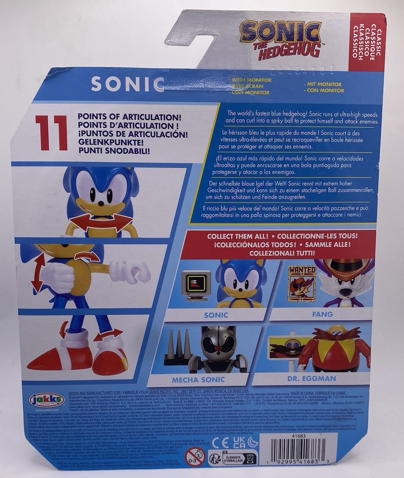 Sonic The Hedgehog Sonic Action Figure [Classic, with Monitor]