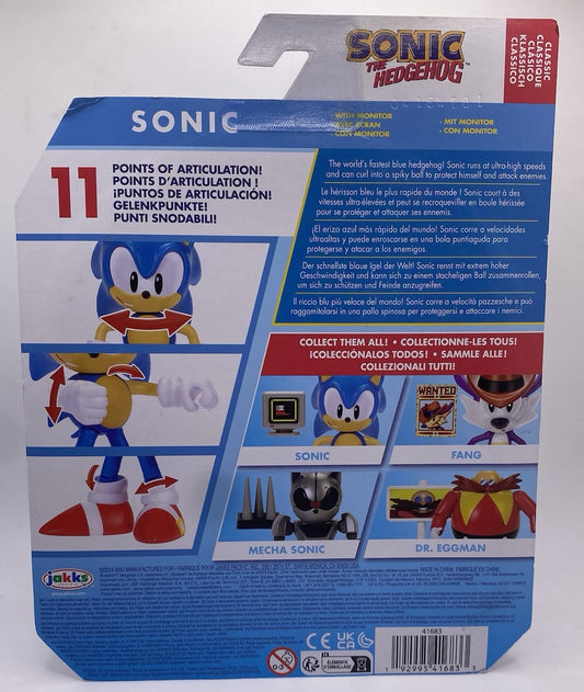Sonic The Hedgehog Sonic Action Figure [Classic, with Monitor]