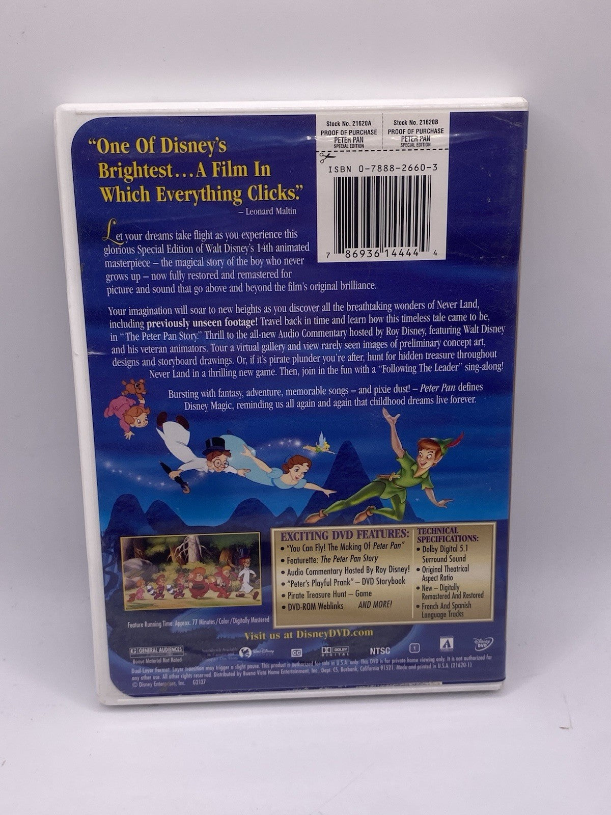 Peter Pan (DVD, 2002, Special Edition)