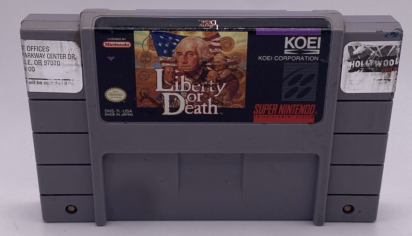 Liberty or Death Super Nintendo 1994 Video Game SNES - Working Condition