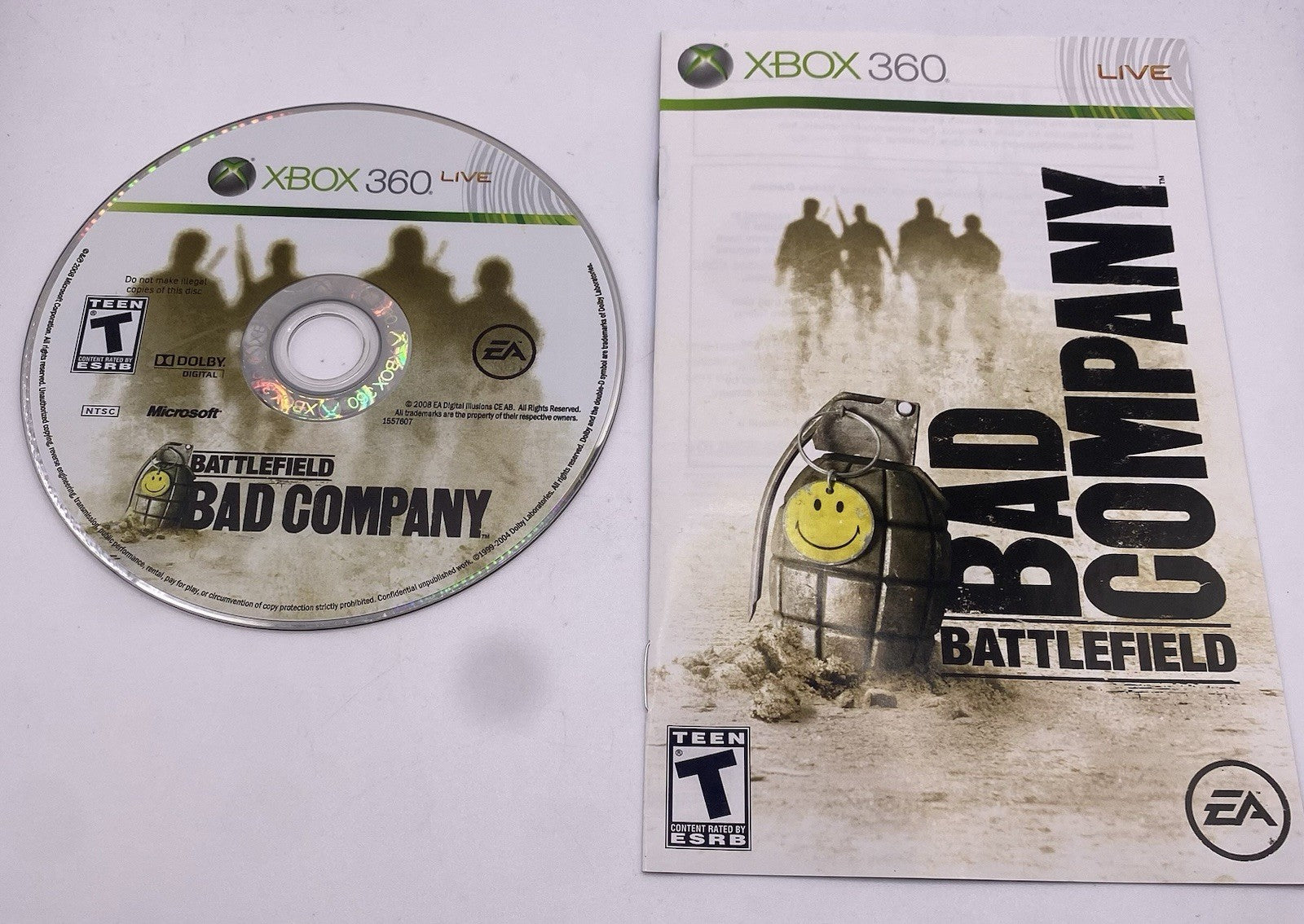 Bundle Of 4 Pack Xbox 360 Battlefield Bad Company 1&2 , Battlefield 3&4 (tested)