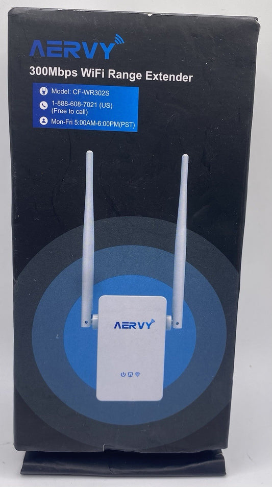 AERVY 300Mbps WI-FI Range Extender Color Black Still New Never Used !