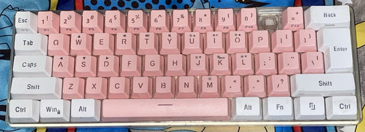 Snpurdiri v800 61-Key PINK WHITE Gaming Keyboard No cord RGB Streamer