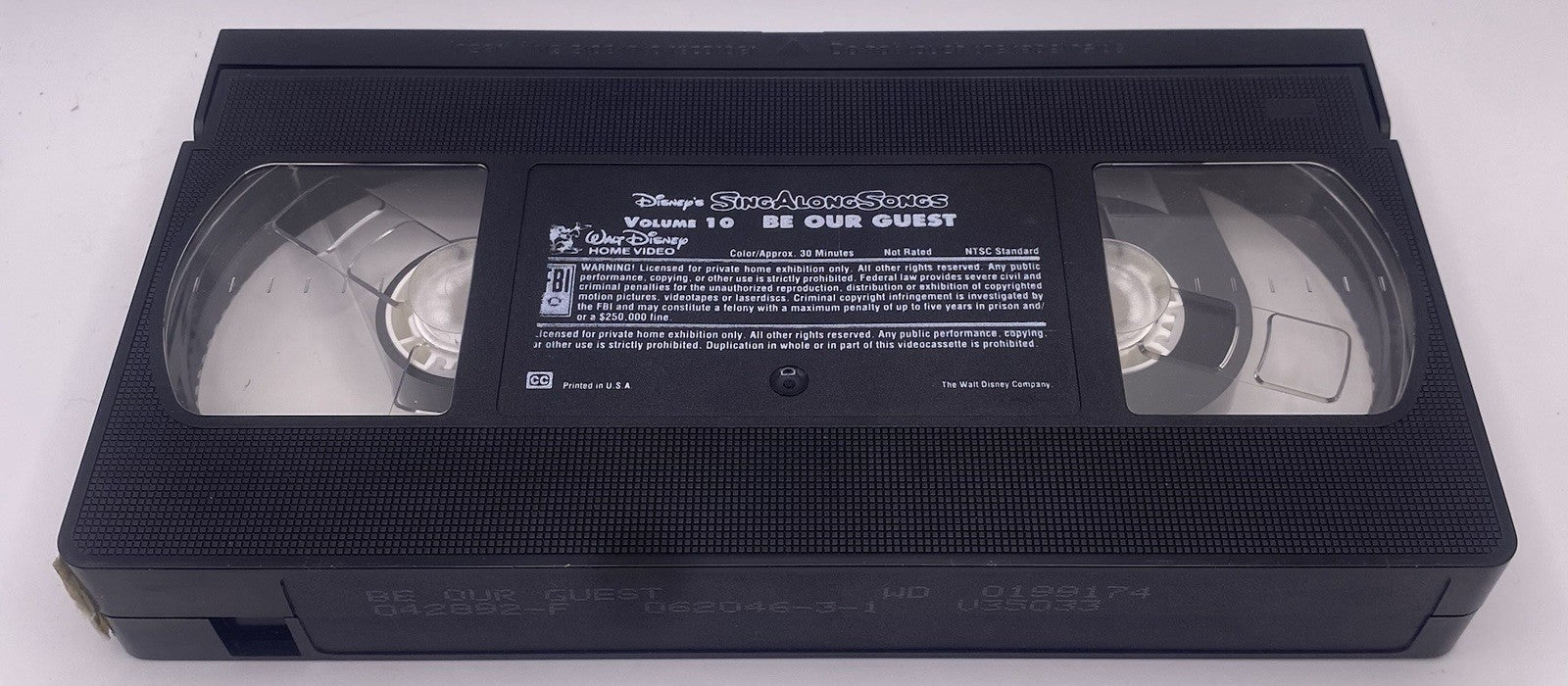 Disneys Sing Along Songs - Beauty and the Beast: Be Our Guest (VHS, 1992) TESTED