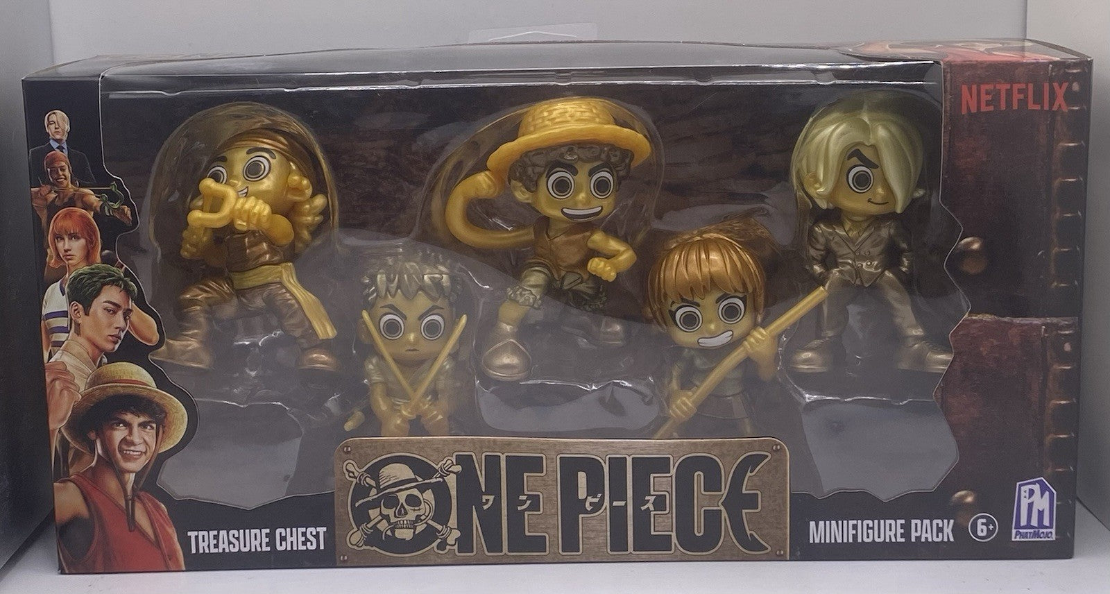 PhatMojo One Piece Treasure Chest Series 1 Gold Mini 2" Figures 5-Pk Netflix New