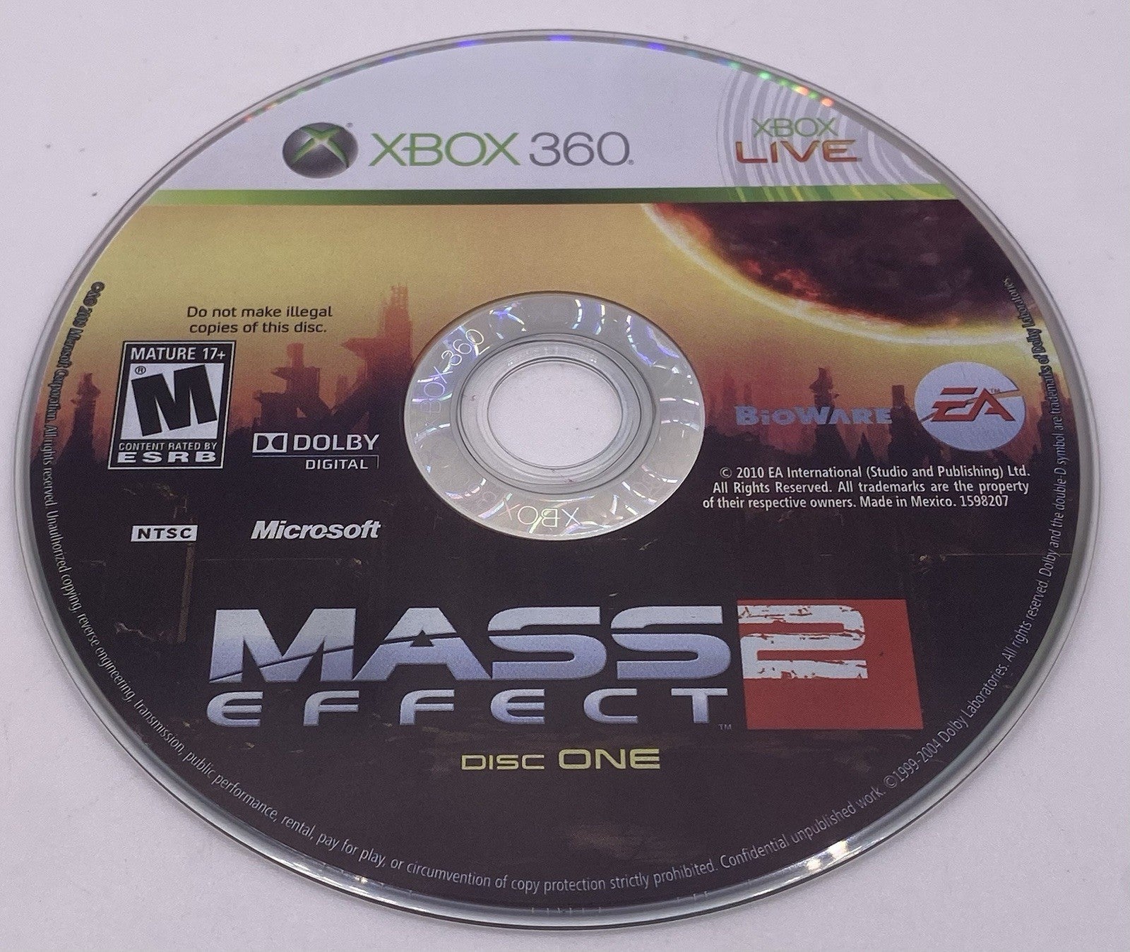 BUNDLE PACK OF 2 Xbox 360 MASS EFFECT 1&2 (TESTED!)