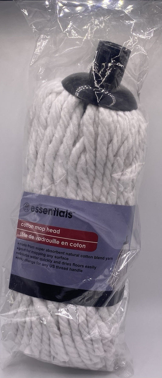 Essentials Cotton Mop Head - Fits Any US Threaded Handle - Brand New