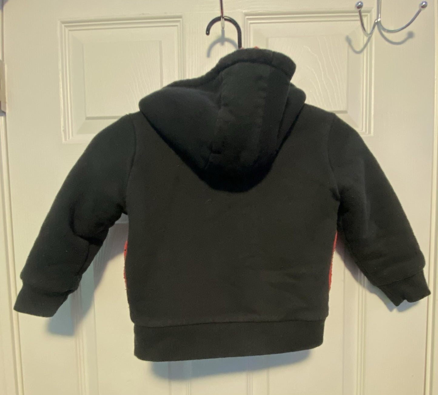 Red and black Marvel Spiderman jacket size: 3T 