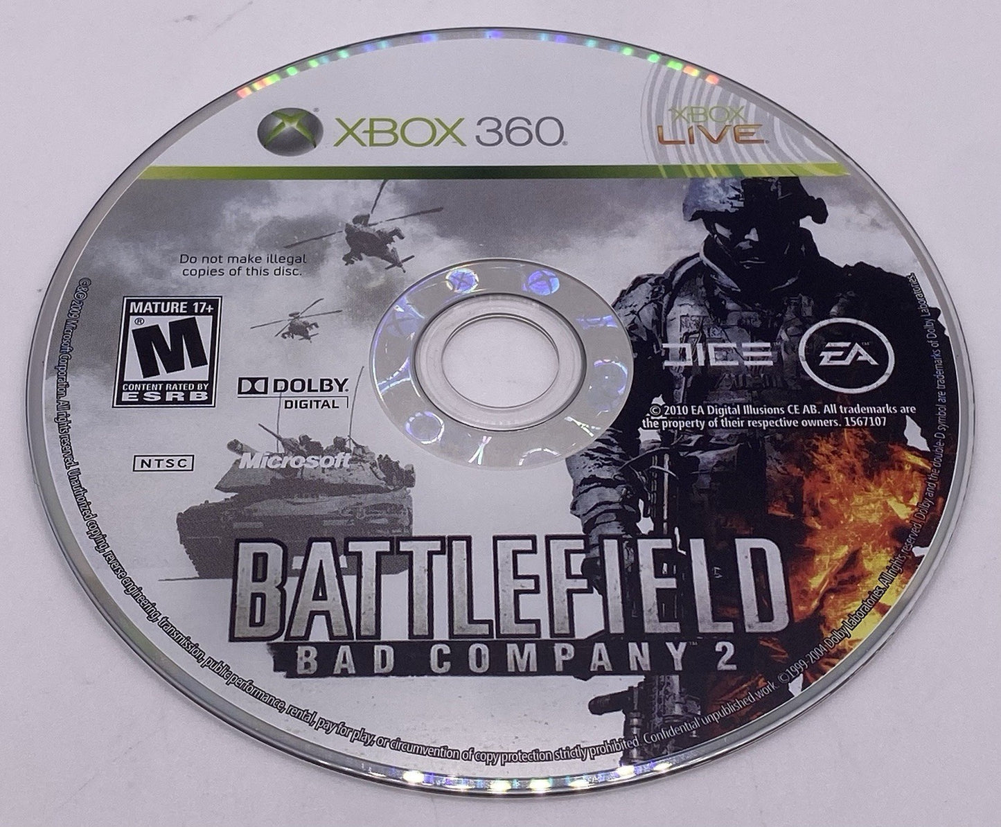 Bundle Of 4 Pack Xbox 360 Battlefield Bad Company 1&2 , Battlefield 3&4 (tested)
