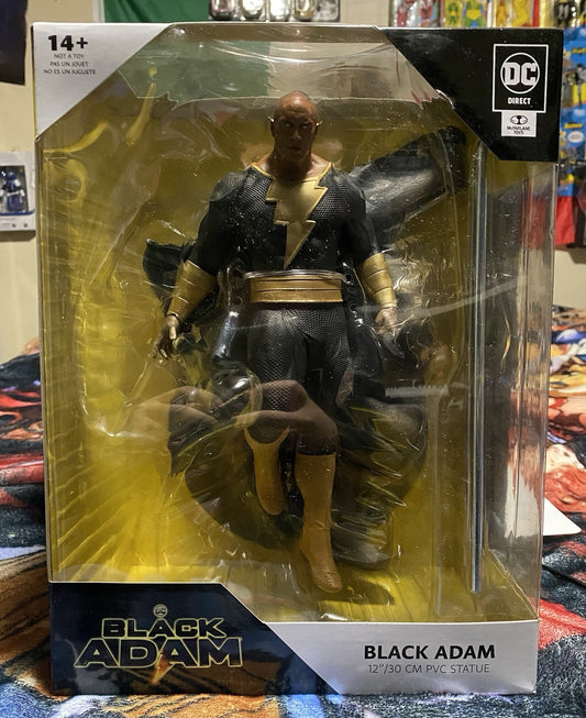 DC Direct Black Adam 12" PVC Statue Figure Movie The Rock Mcfarlane 2022 Sealed