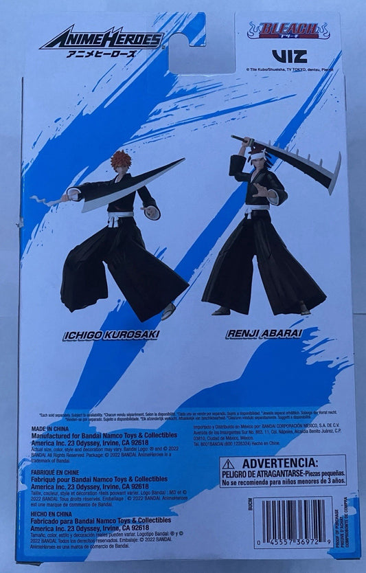 Bleach Anime Heroes Renji Abarai Collectible 6" Action Figure Bandai Namco