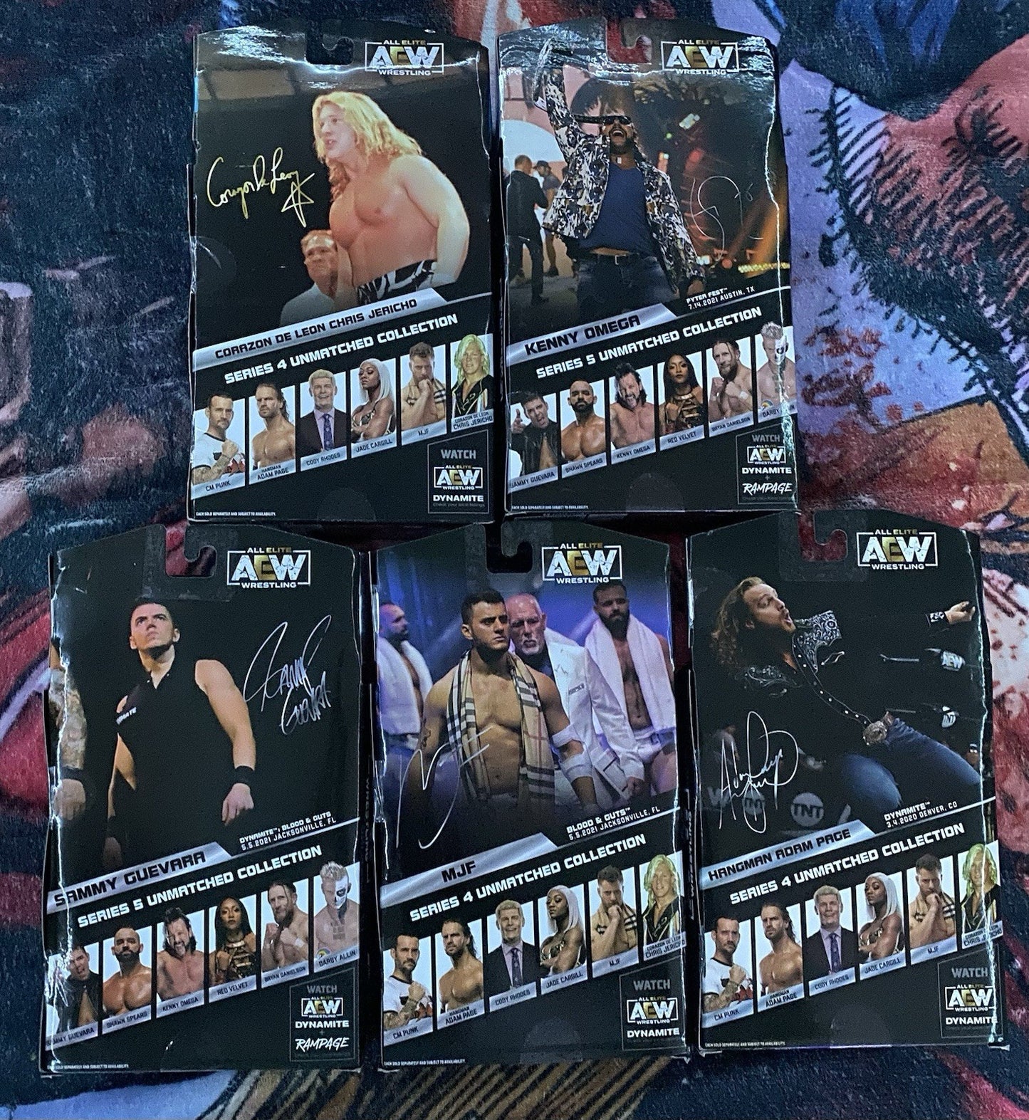 Lot of 6 AEW Wrestling Figures New!