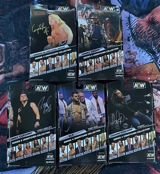 Lot of 6 AEW Wrestling Figures New!