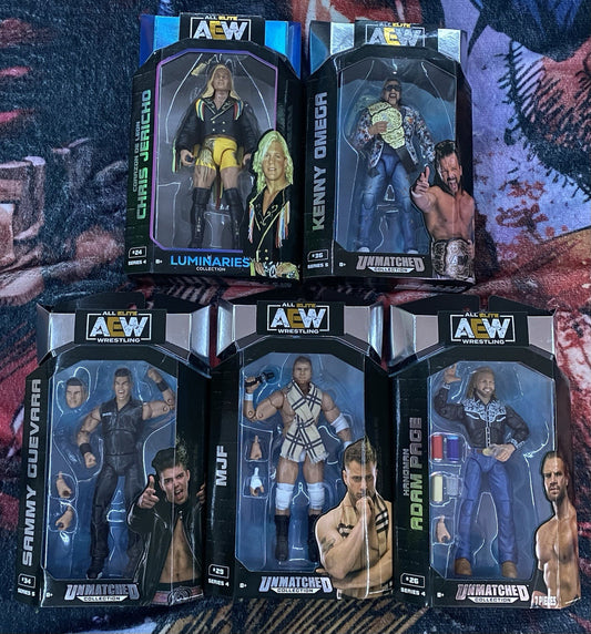 Lot of 6 AEW Wrestling Figures New!