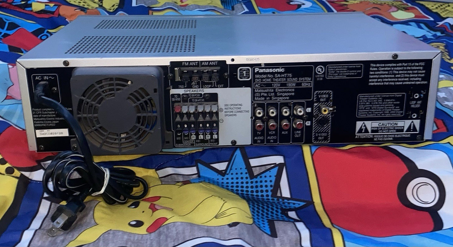 Panasonic SA-HT75 5 Disc DVD Player  JUST MISSING REMOTE/ TESTED STILL WORKS !