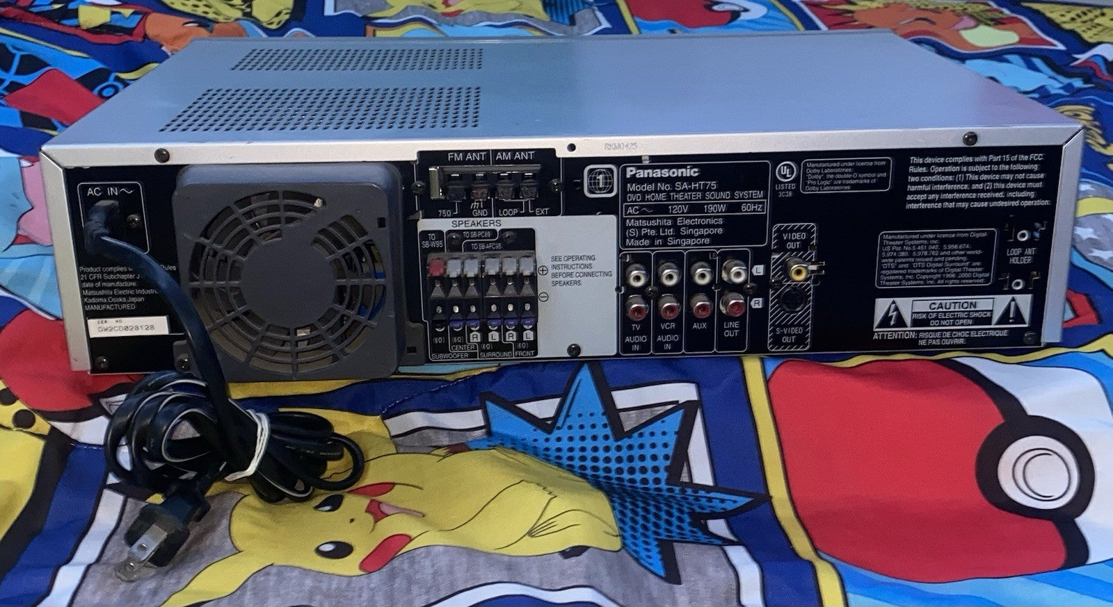 Panasonic SA-HT75 5 Disc DVD Player  JUST MISSING REMOTE/ TESTED STILL WORKS !