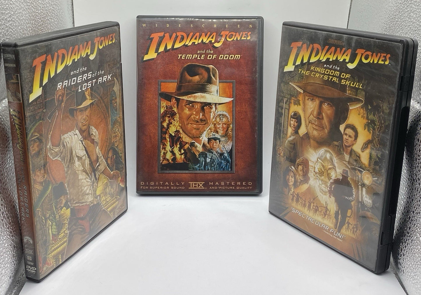 BUNDLE PACK OF 3 Indiana Jones Collection DVD (TOD, ROTLA, KOTCS)