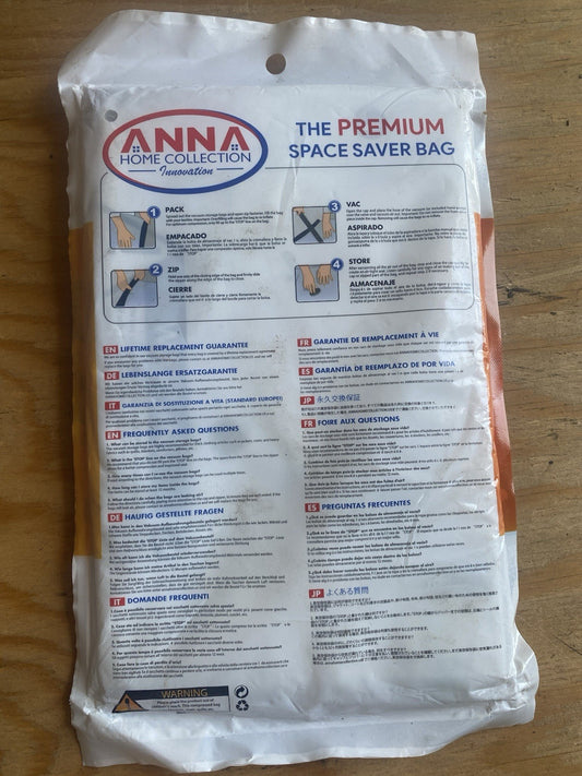Anna Home Collection Premium Space Saver Bag 80% 1 JUMBO 30x40 Inch BRAND NEW!
