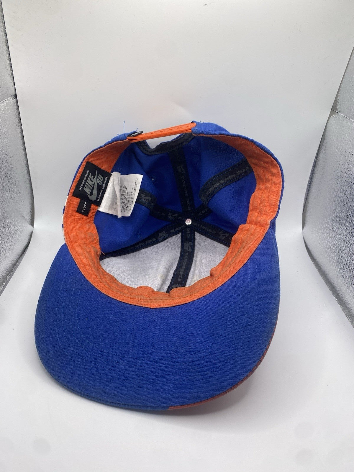 NIKE SB YOUTH BLUE & ORANGE SKATE CAP 