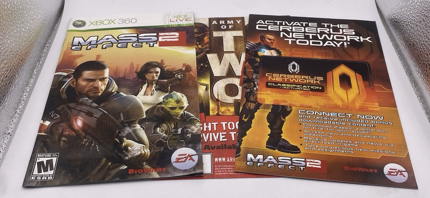 BUNDLE PACK OF 2 Xbox 360 MASS EFFECT 1&2 (TESTED!)