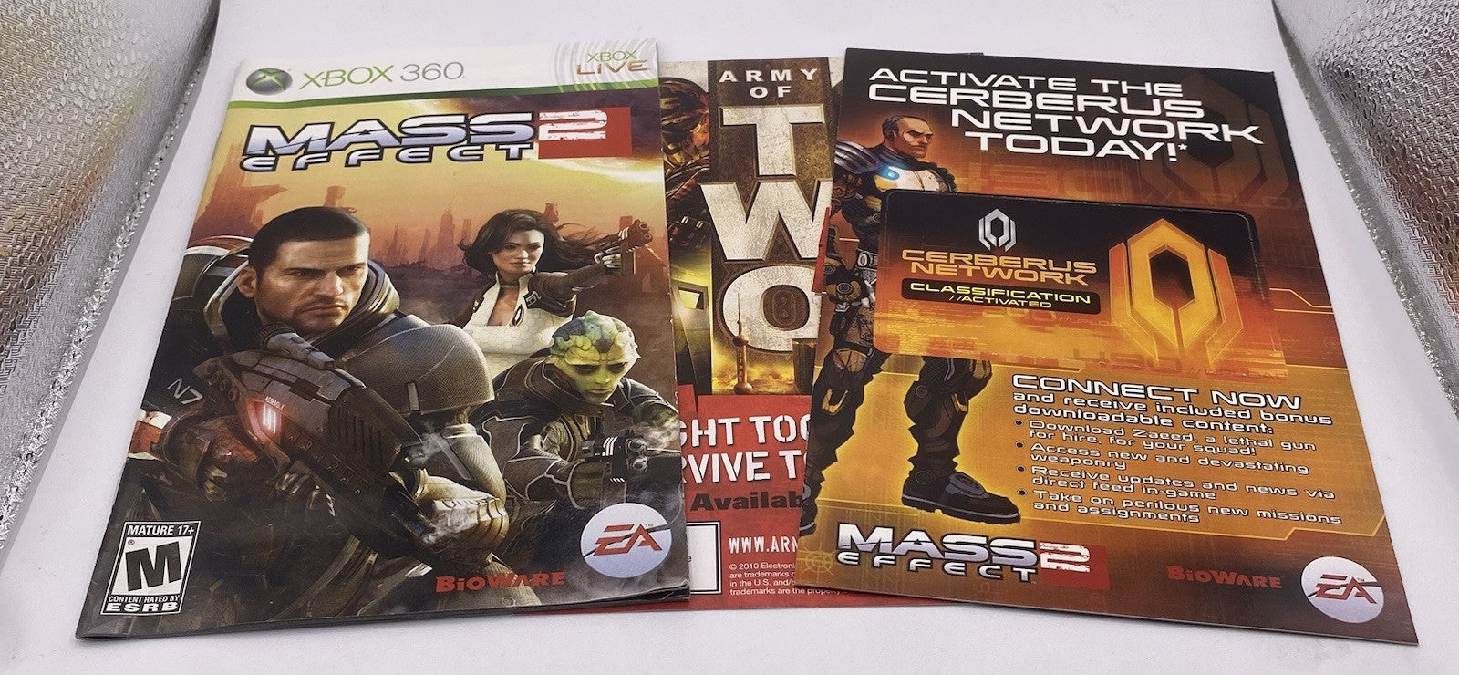 BUNDLE PACK OF 2 Xbox 360 MASS EFFECT 1&2 (TESTED!)