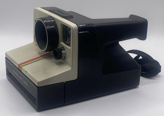 Vintage 1970s Original Polaroid SX-70 OneStep White Rainbow Stripe  (UNTESTED)