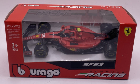 Bburago 2023 F1 Racing SF-23 Team Ferrari Charles LeClerc #16 & Sainz 1:43