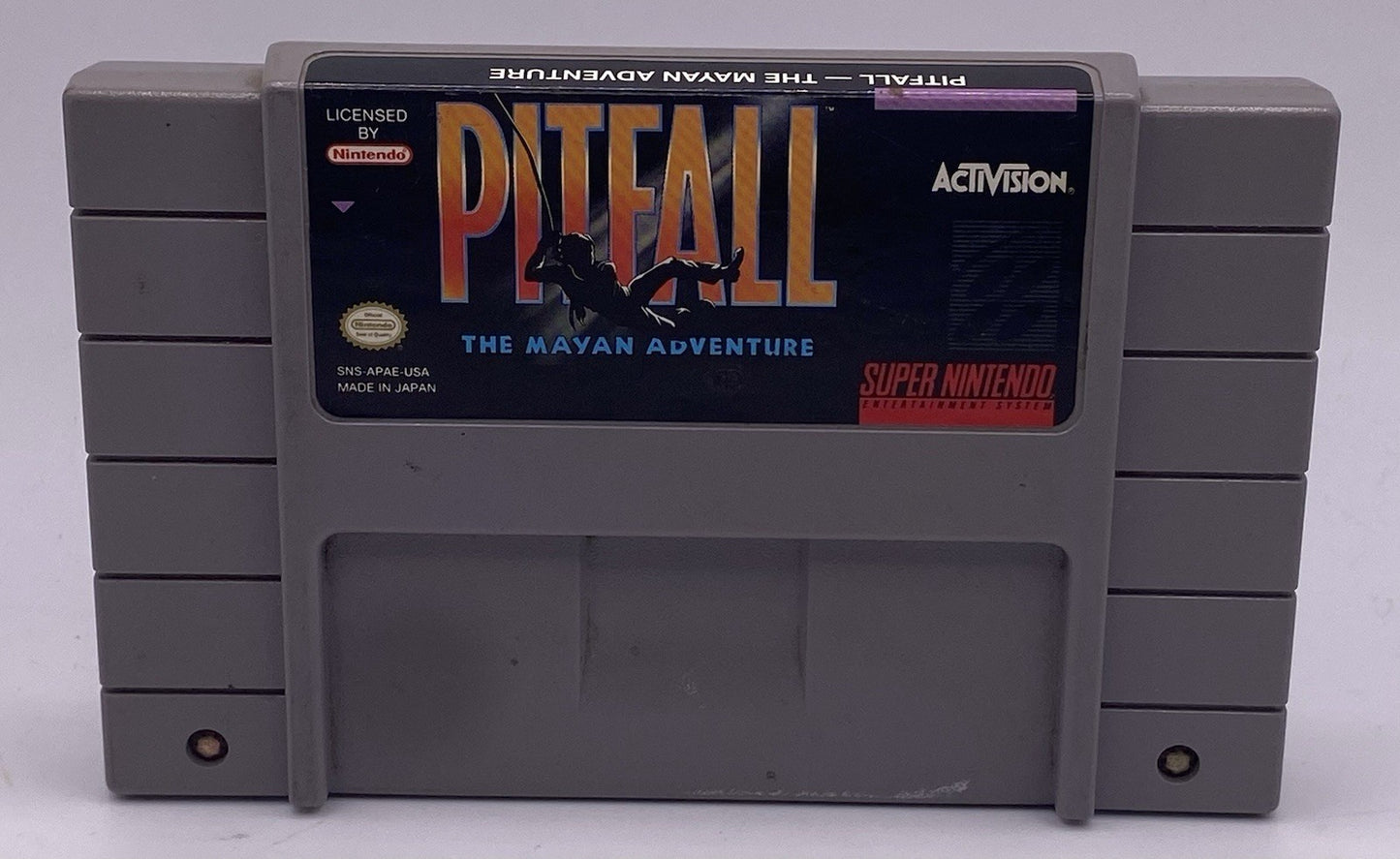 Authentic Nintendo SNES Pitfall The Mayan Adventure SNES Cartridge | Tested Work