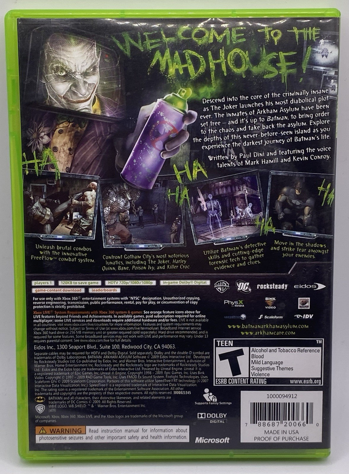 BUNDLE PACK OF 2 Xbox 360 Batman Arkham Asylum & City CIB (TESTED) !