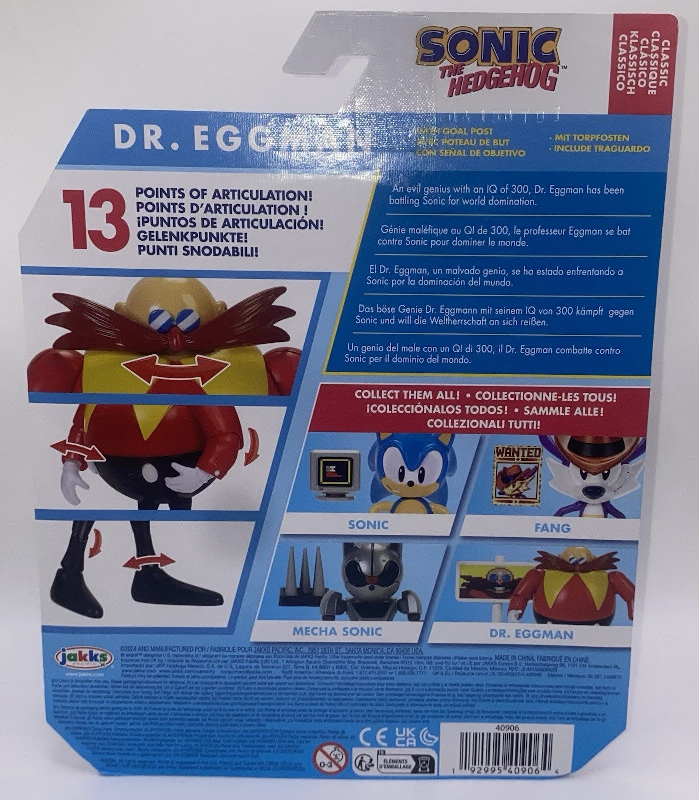 Lot Of 3 Sonic The Headhog Jakks Pacific Figures: Sonic, Dr.Eggman, Fang