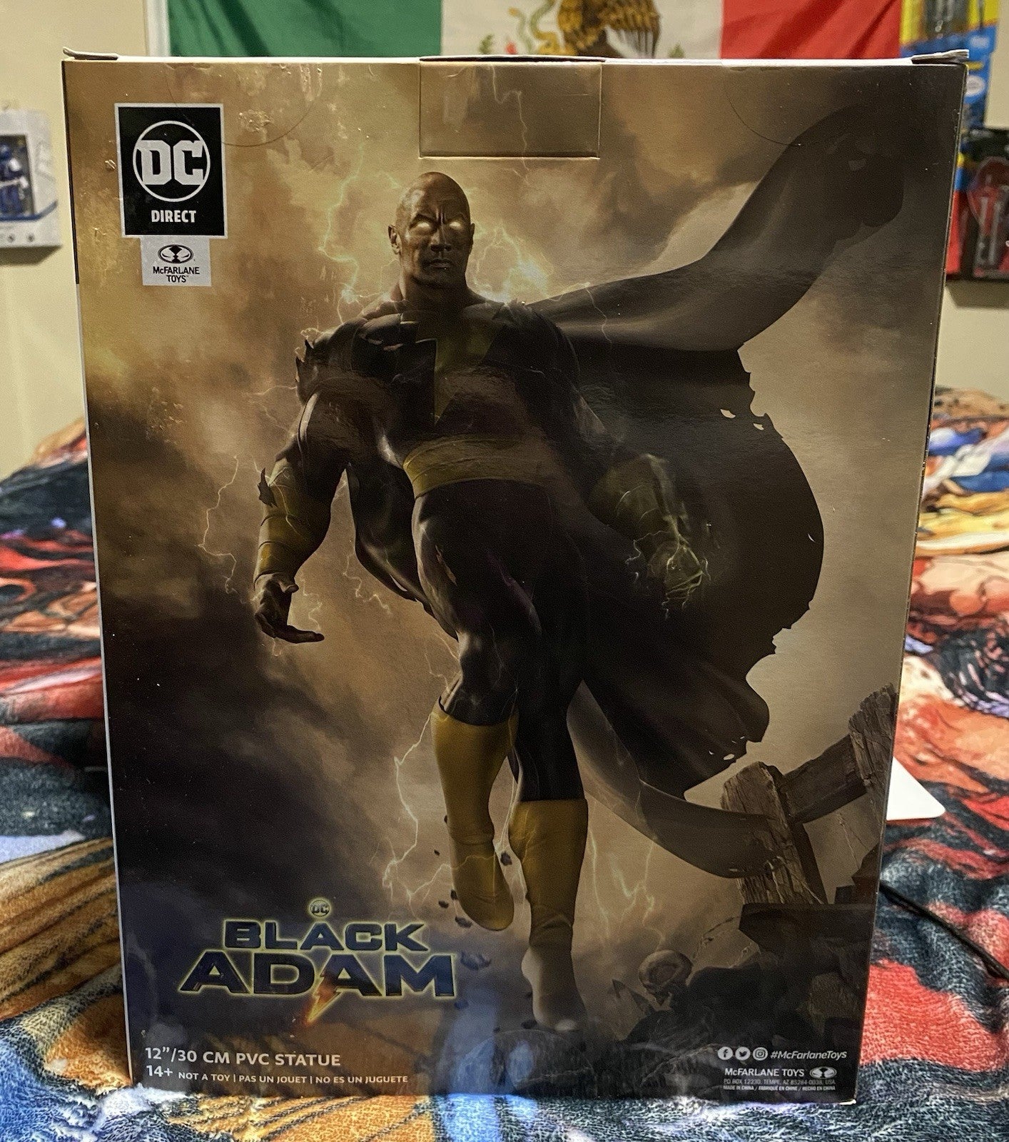 DC Direct Black Adam 12" PVC Statue Figure Movie The Rock Mcfarlane 2022 Sealed