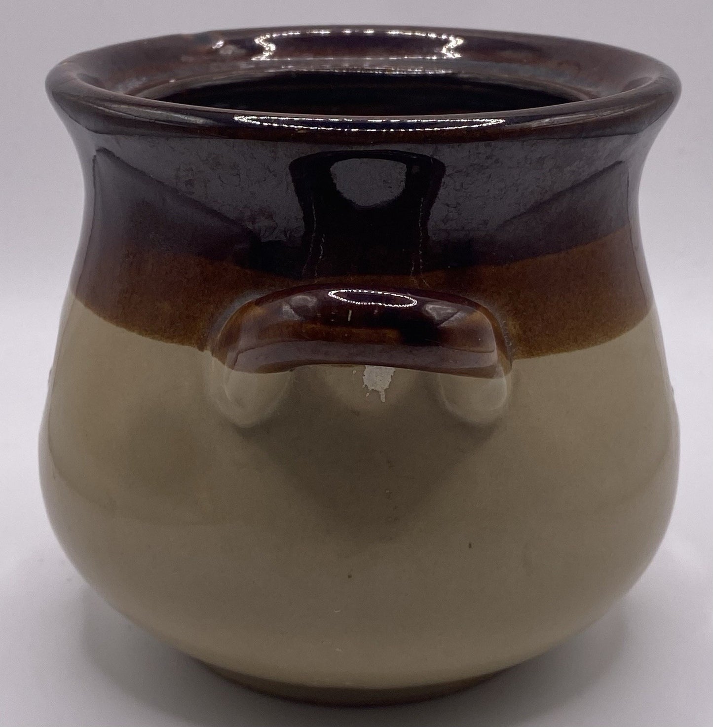 Ceramic Garlic Keeper Jug Style, In Good Condition 5" Tall Glazed Terracotta
