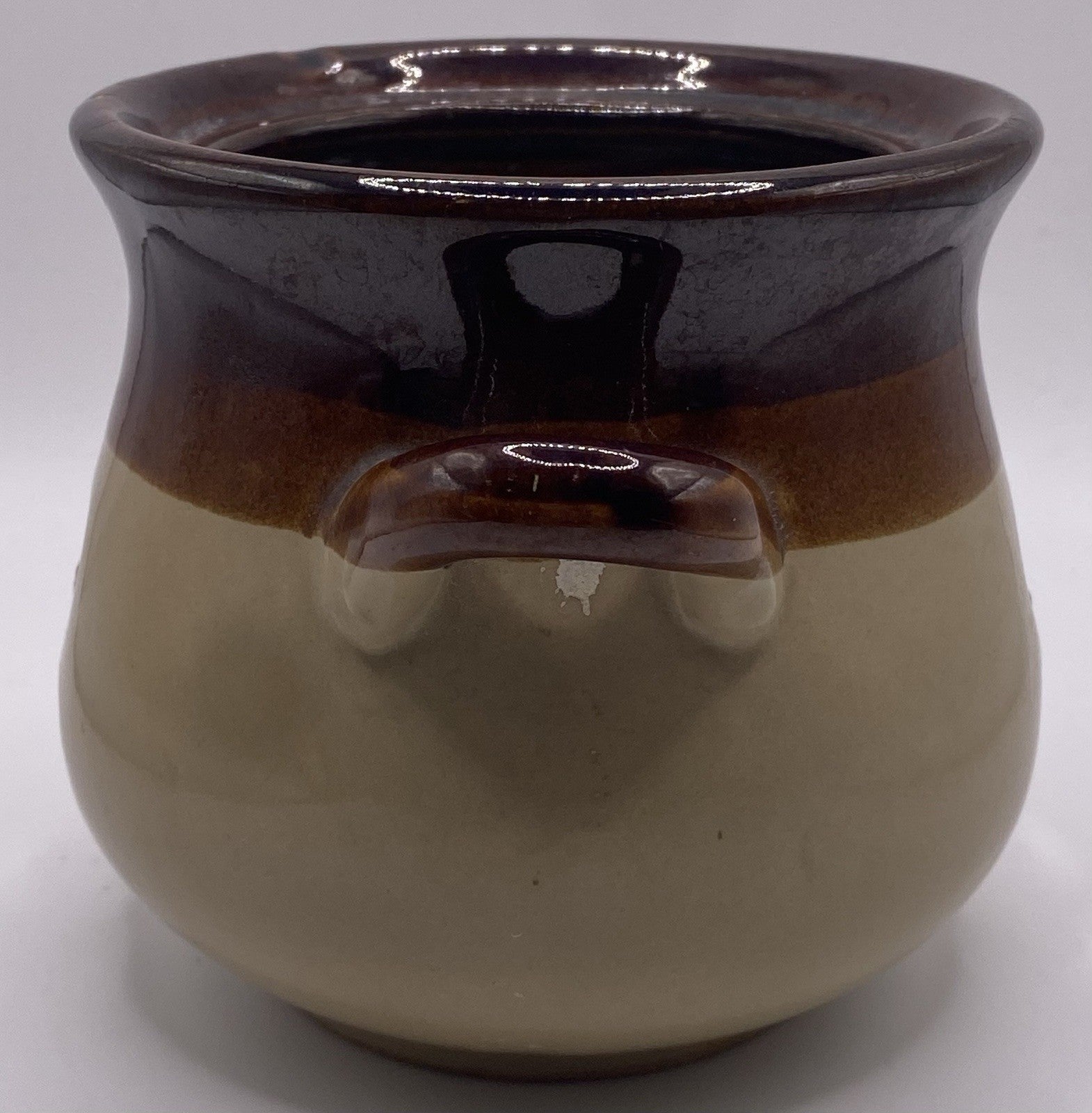 Ceramic Garlic Keeper Jug Style, In Good Condition 5" Tall Glazed Terracotta