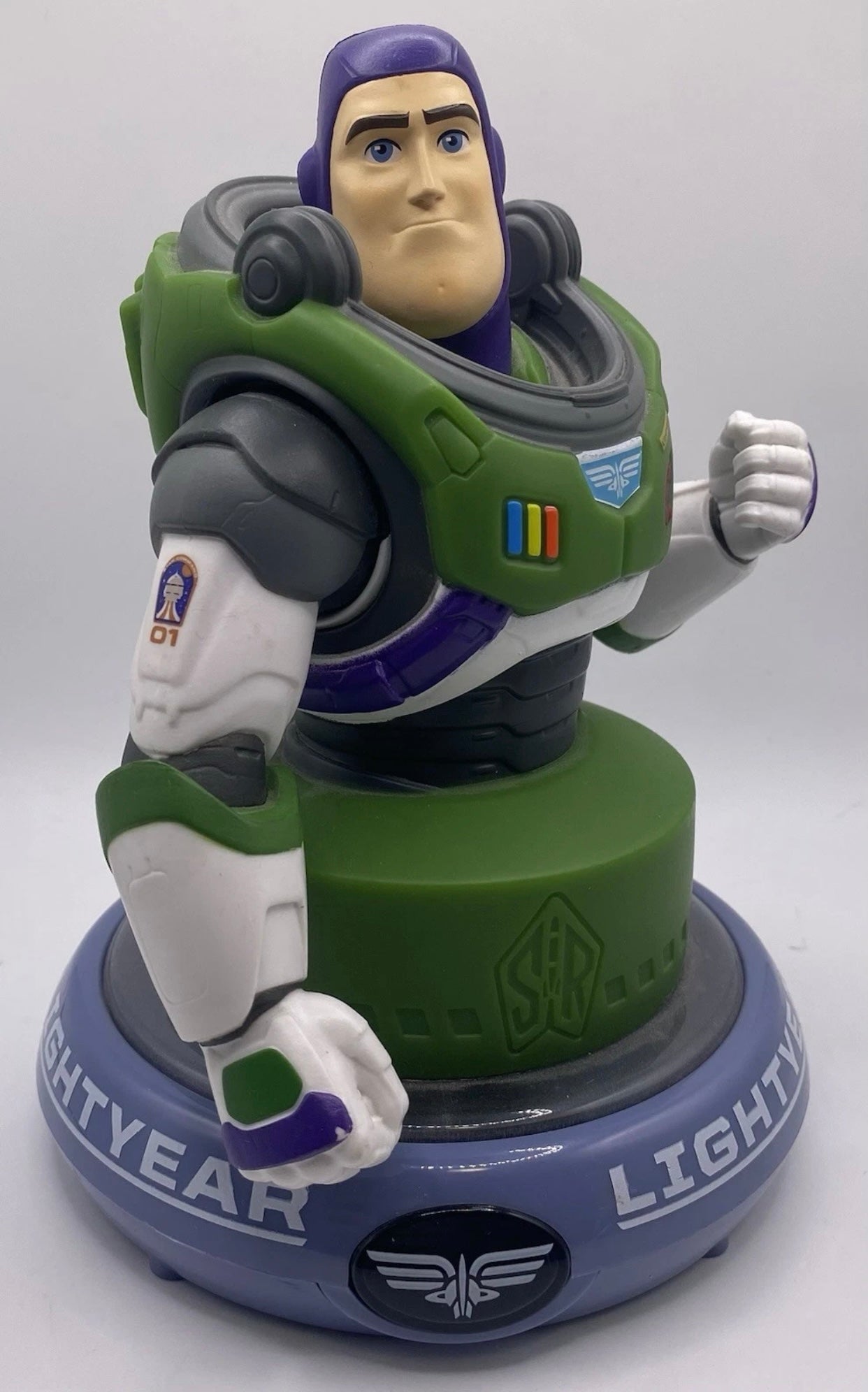 Disney Pixar Toy Story Buzz Lightyear Night Light 8" 2019 Works Green Purple