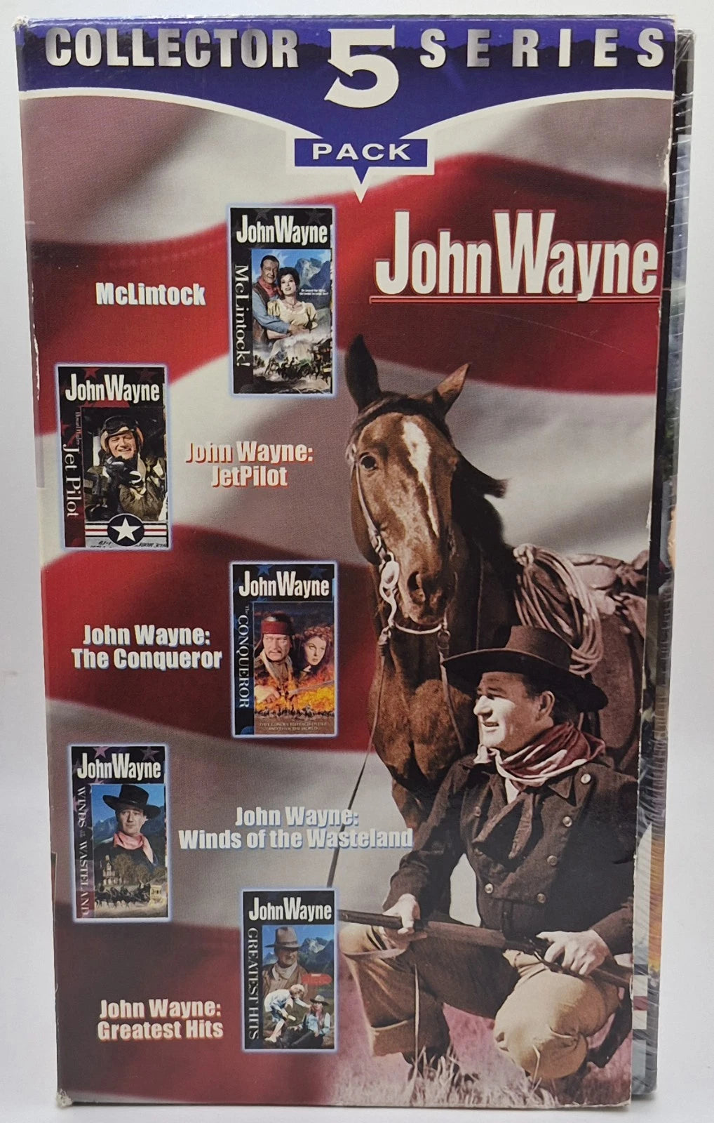 John Wayne American Hero of the Movies Collectors 5 VHS Box Set New Sealed