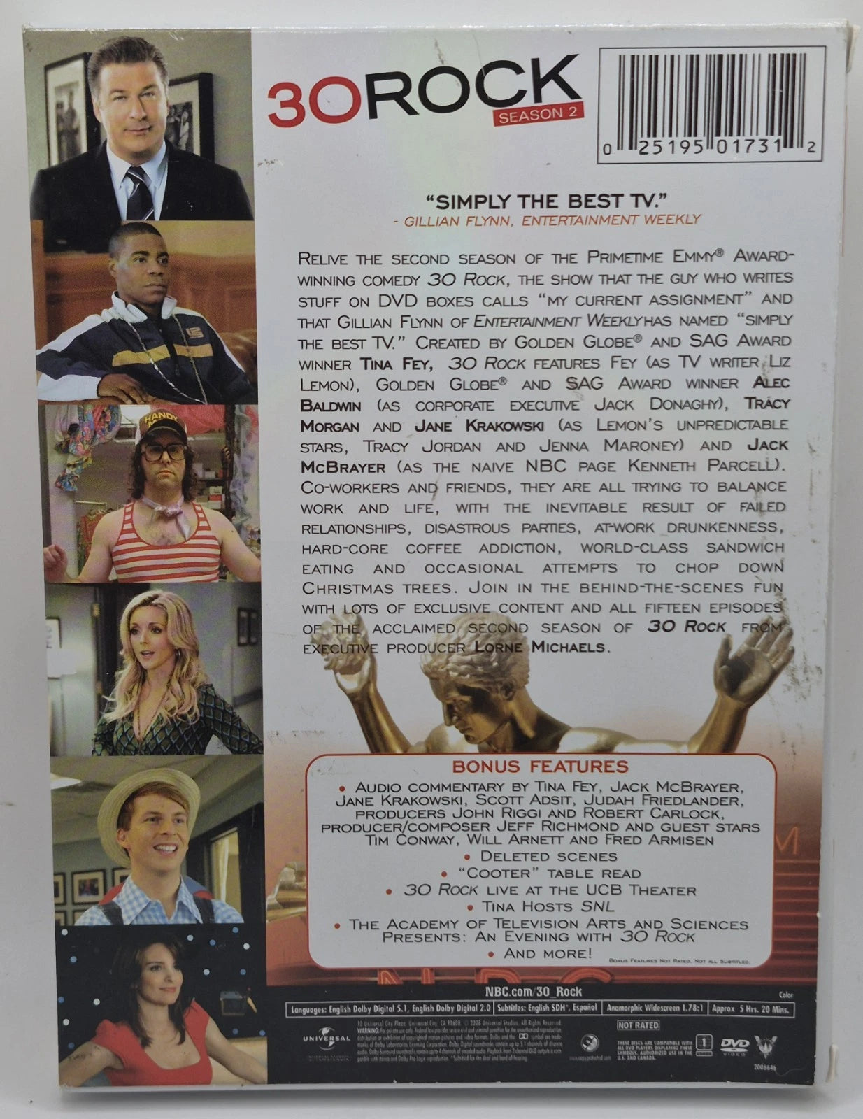 30 Rock: Season 2 (DVD, 2008, 2-Disc Set)(TESTED WORKS)