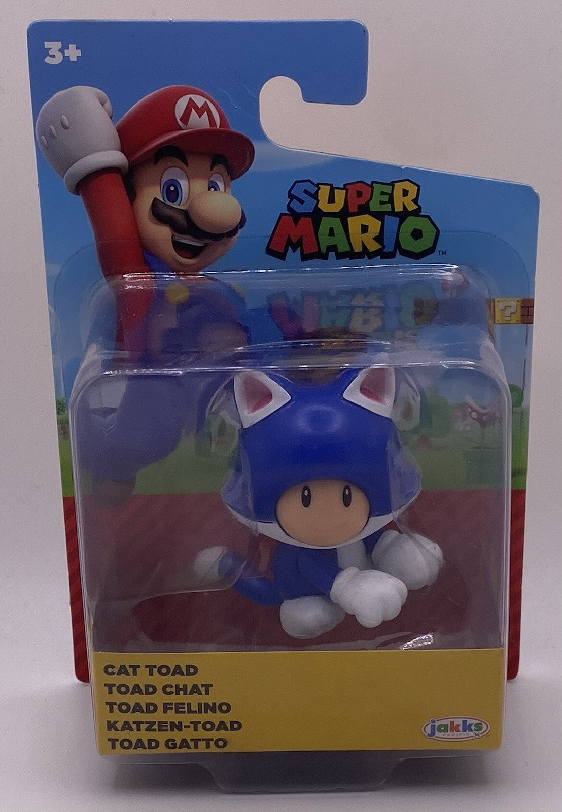 NEW Jakks 91428 World of Nintendo Super Mario 2.5" Inch CAT TOAD Mini-Figure