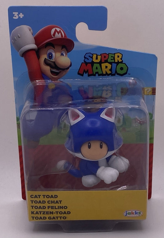NEW Jakks 91428 World of Nintendo Super Mario 2.5" Inch CAT TOAD Mini-Figure