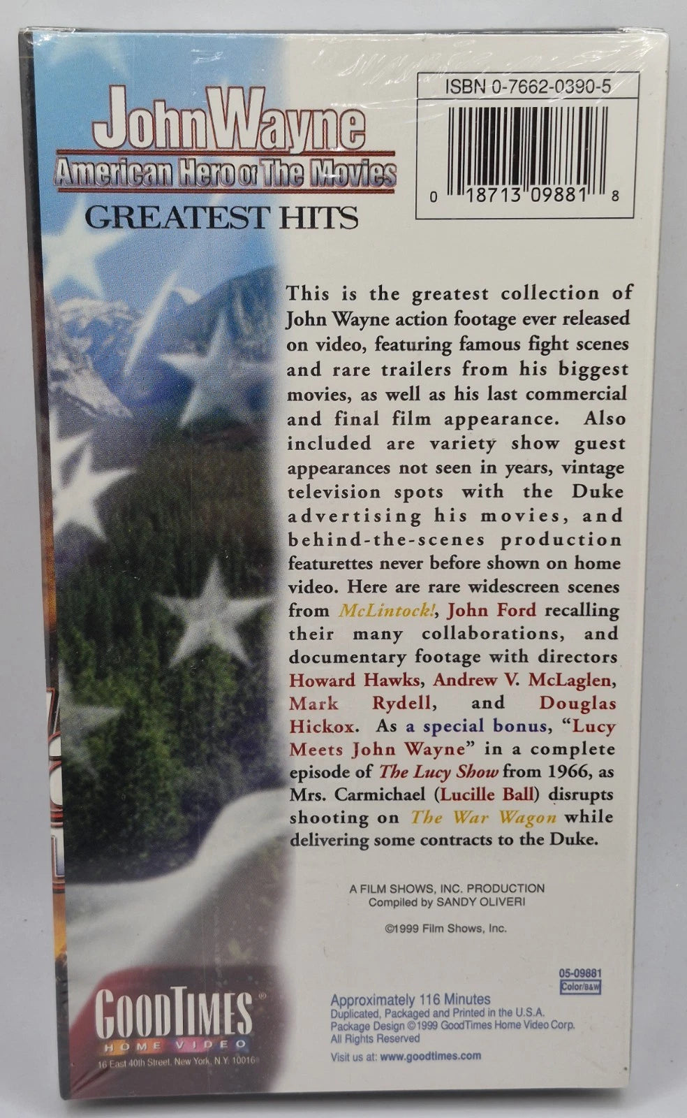 John Wayne American Hero of the Movies Collectors 5 VHS Box Set New Sealed