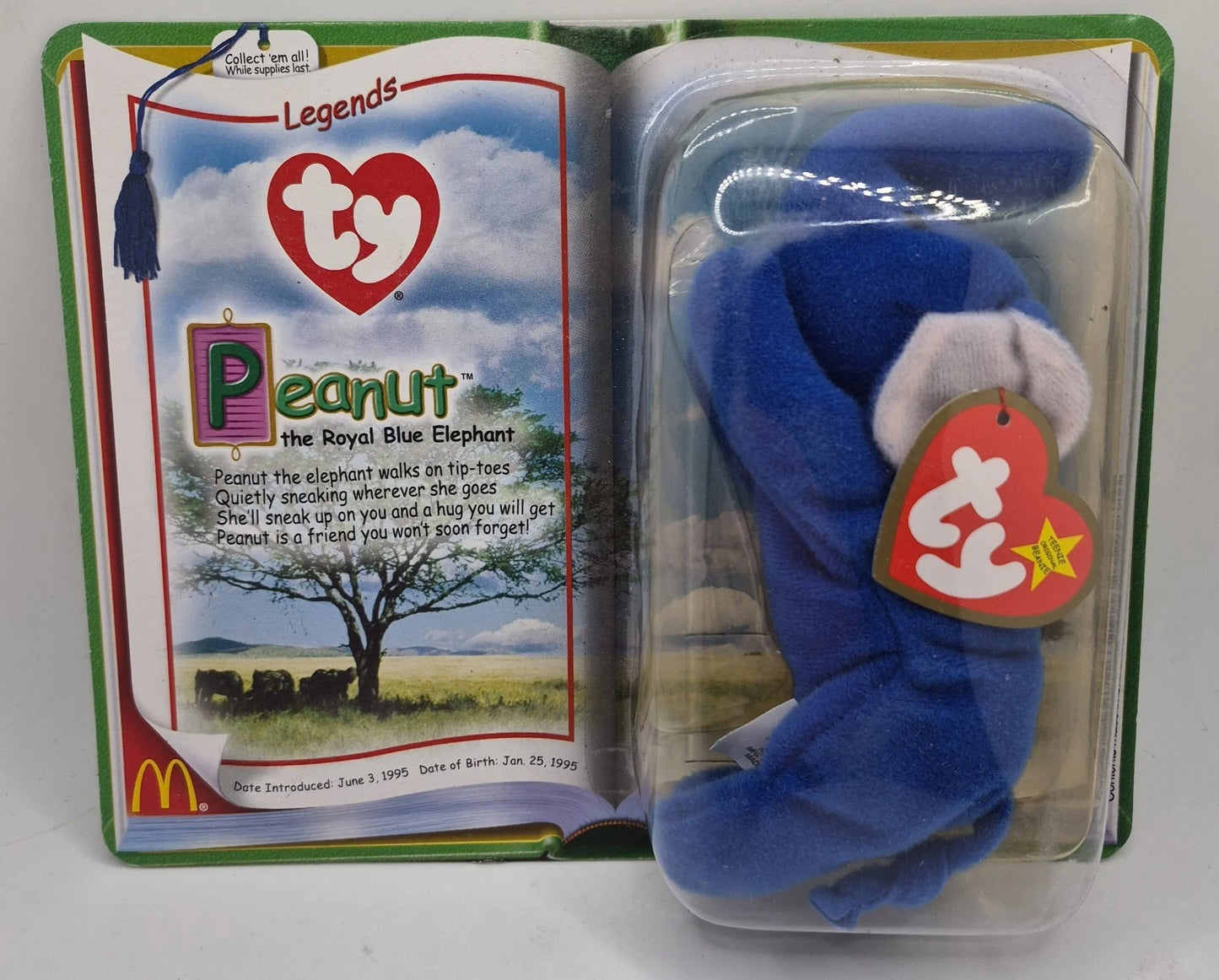 TY Teenie Beanie Babies 2000 Peanut McDonald’s Legends Edition