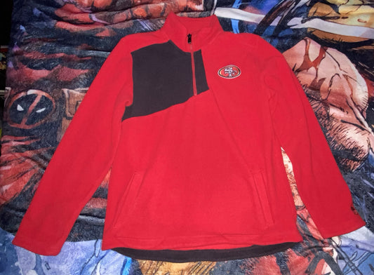 NFL Apparel San Francisco SF 49ers Youth Long Sleeve Fleece Zipper Size:L(14/16)