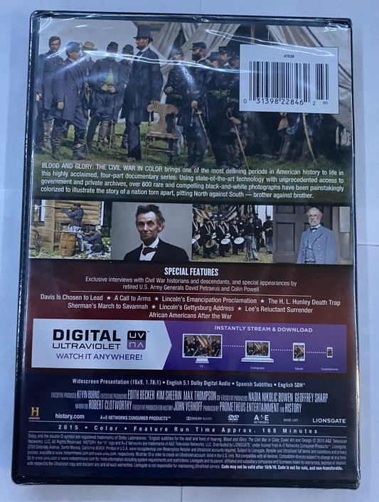 Blood and Glory: the Civil War in Color (DVD, 2015)