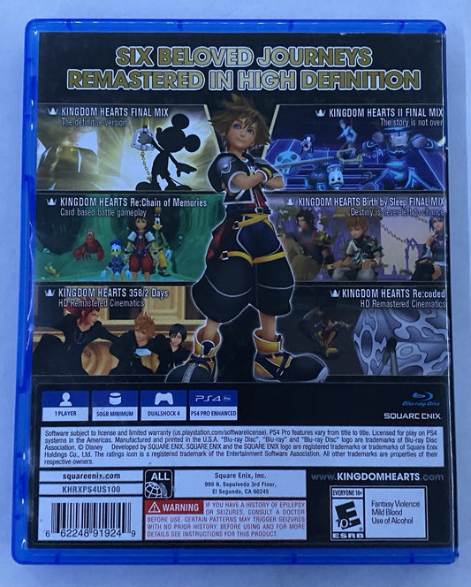 Kingdom Hearts HD 1.5 + 2.5 ReMIX - Sony PlayStation 4