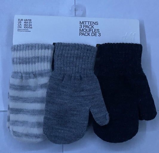 4M-3Y Baby Mittens 3 Pack  HM