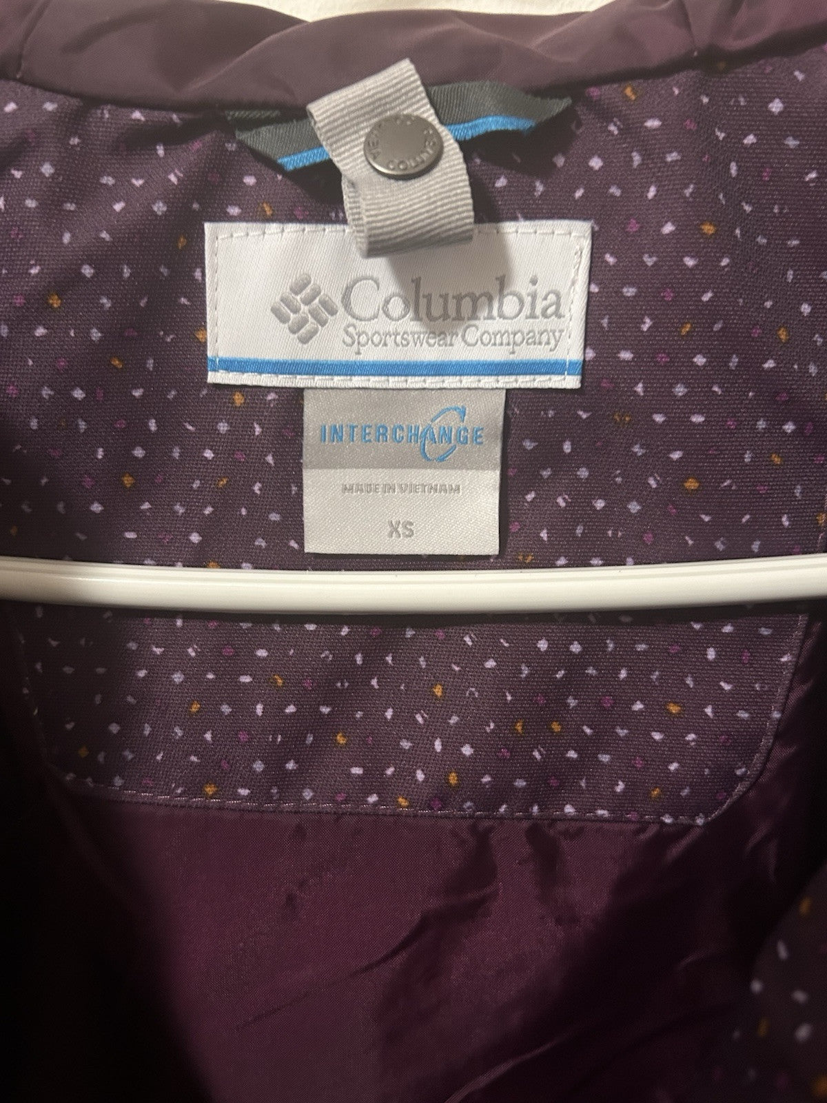 COLUMBIA NORDIC POINT Interchange Hood Jacket Size:XS COLOR:Purple
