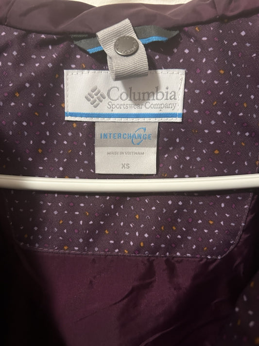 COLUMBIA NORDIC POINT Interchange Hood Jacket Size:XS COLOR:Purple