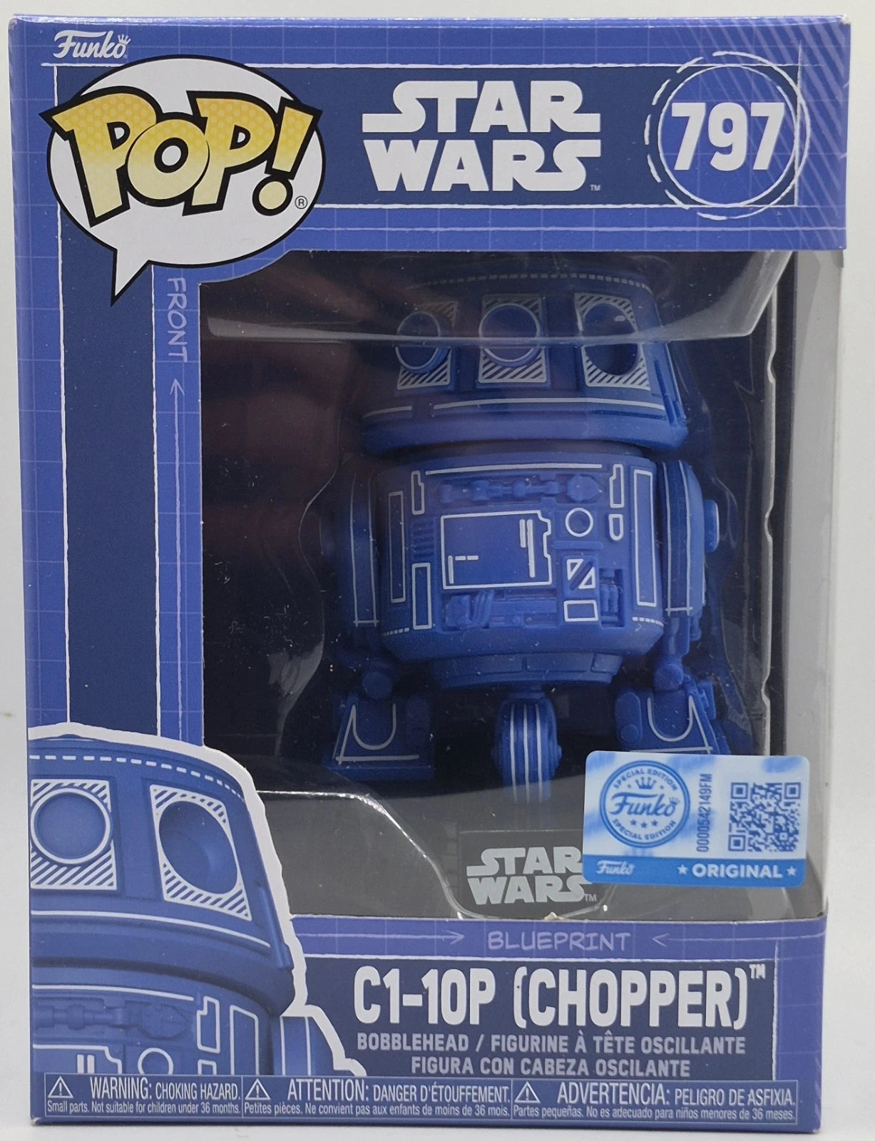 Funko Pop! Vinyl: Star Wars - C1-10P (Chopper) (Blueprint Deco) - Entertainment
