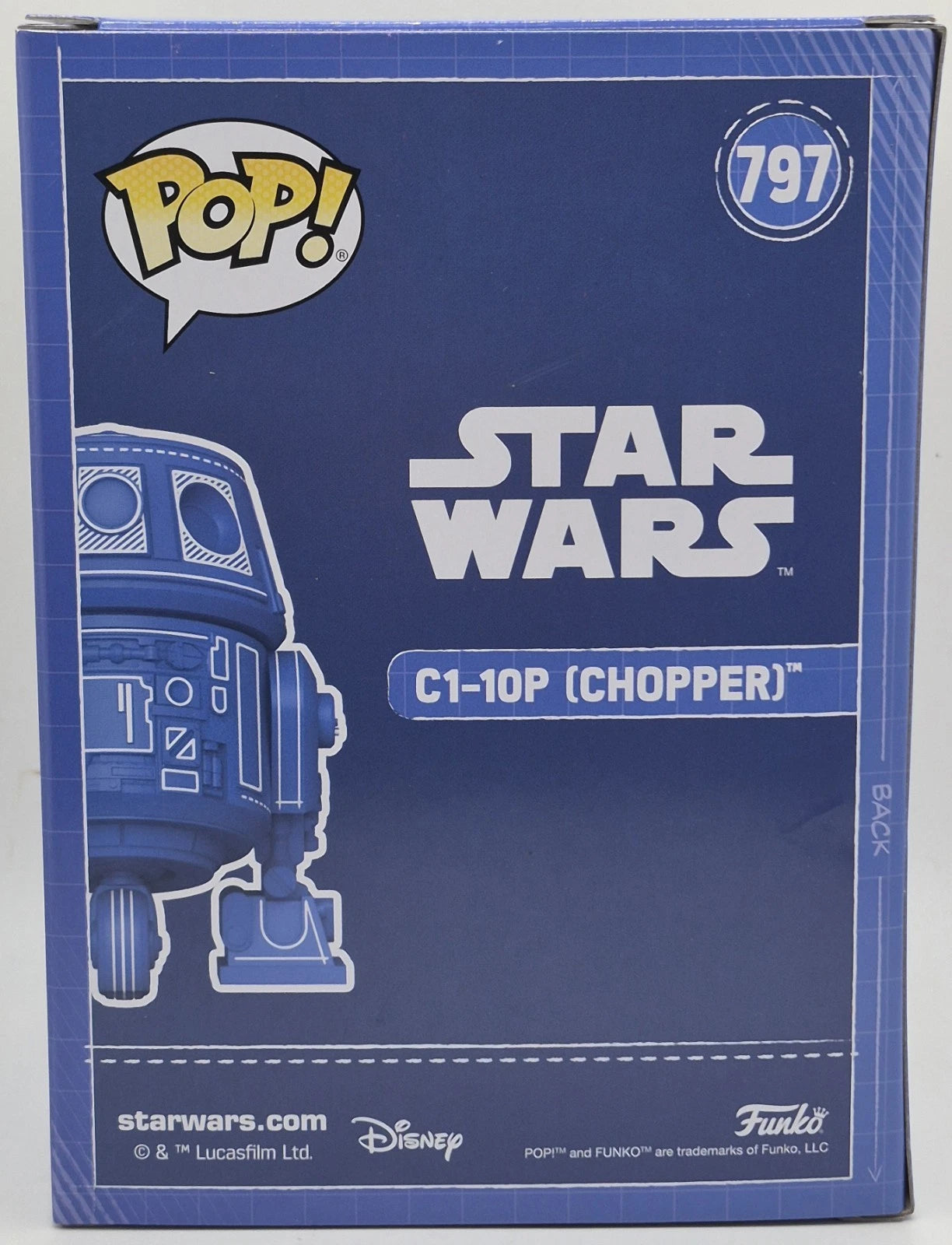 Funko Pop! Vinyl: Star Wars - C1-10P (Chopper) (Blueprint Deco) - Entertainment